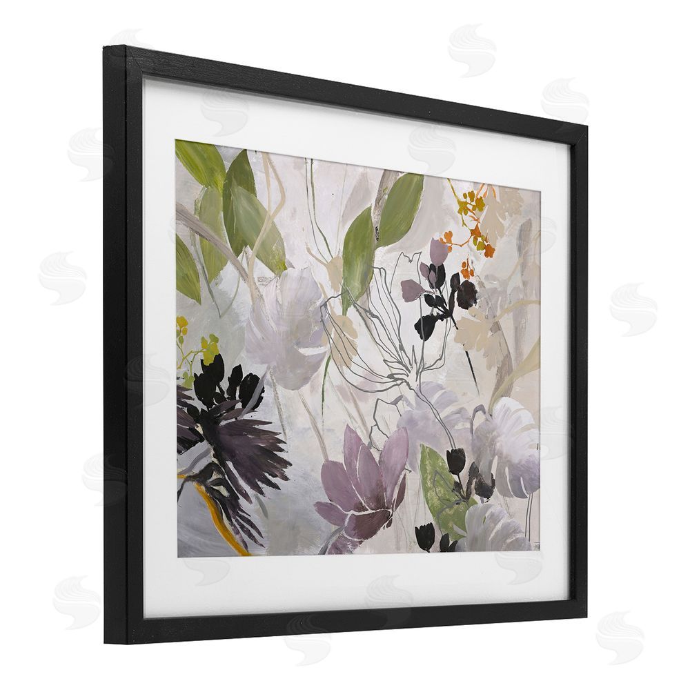 Design Fabrikken Soft Spring Organic Flora Black Framed Print Under Glass Wall Art