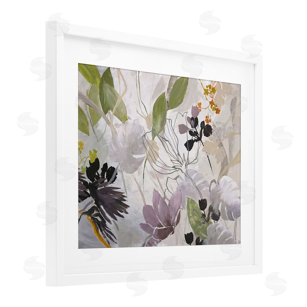 Design Fabrikken Soft Spring Organic Flora White Framed Print Under Glass Wall Art