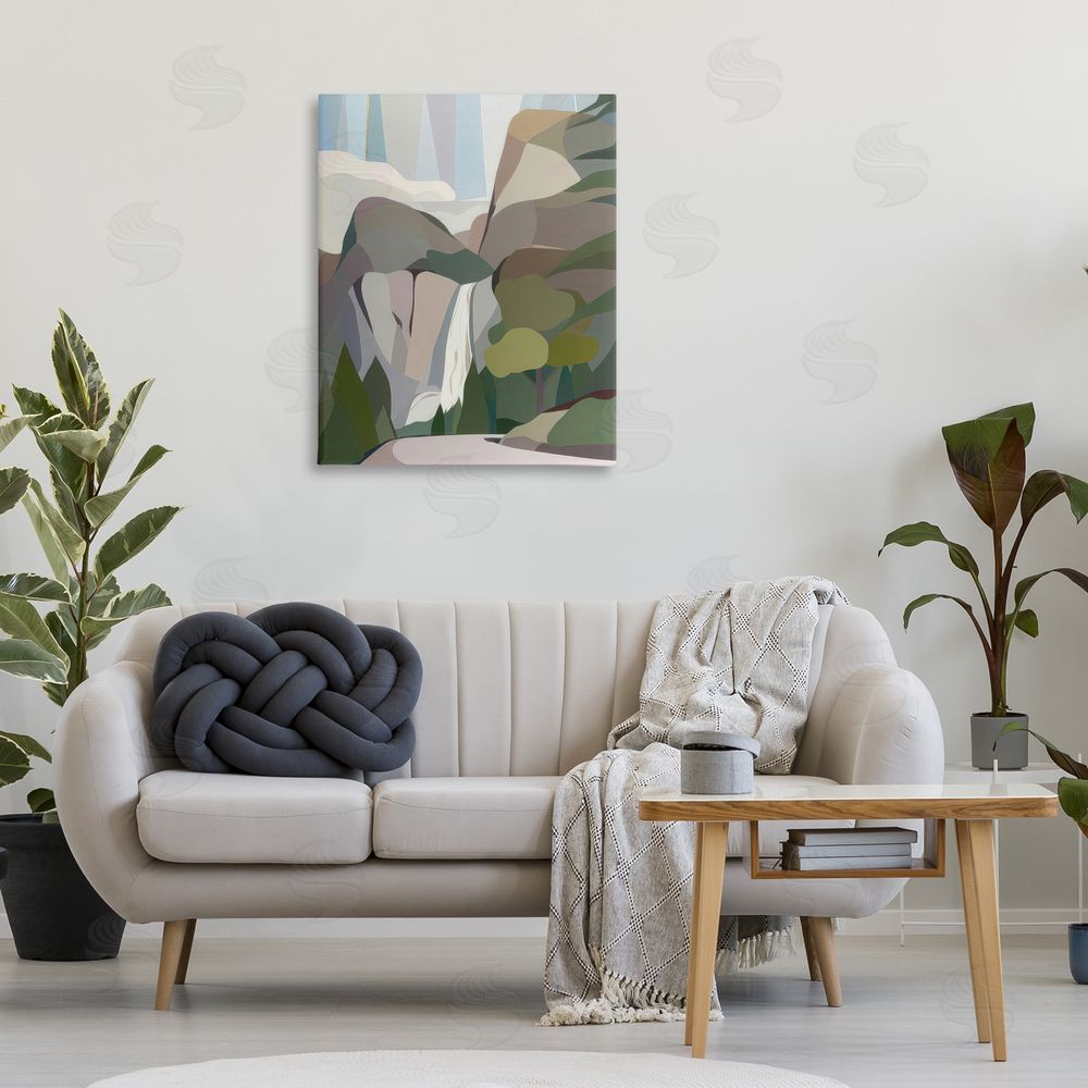 Melba Browne Abstract Bridal Veil Falls Canvas Art on Wall
