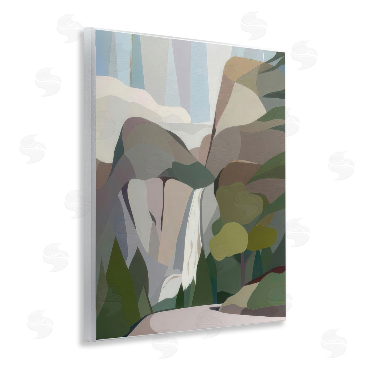 Melba Browne Abstract Bridal Veil Falls Wall Plaque Art Print
