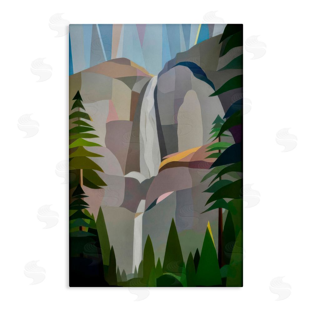 Melba Browne Morning Yosemite Falls Abstract Canvas Wall Art Print