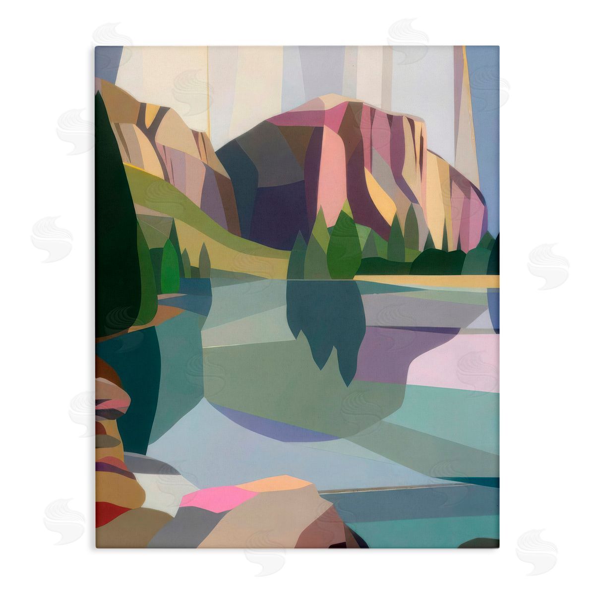 Melba Browne El Capitan & Merced River Canvas Wall Art Print