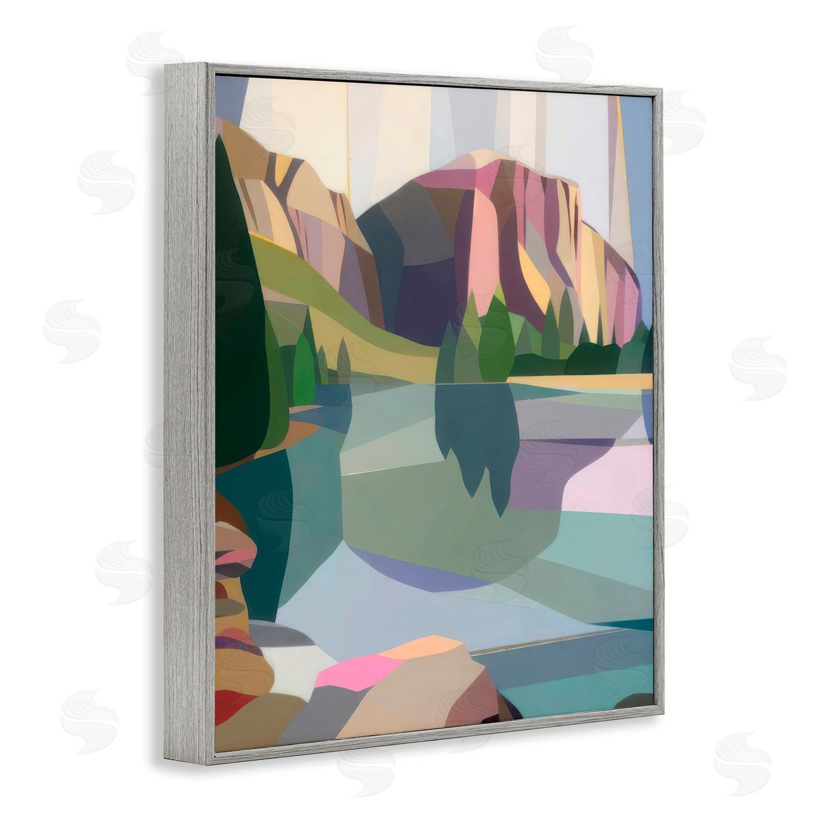 Melba Browne El Capitan & Merced River Gray Framed Giclee Wall Art Print