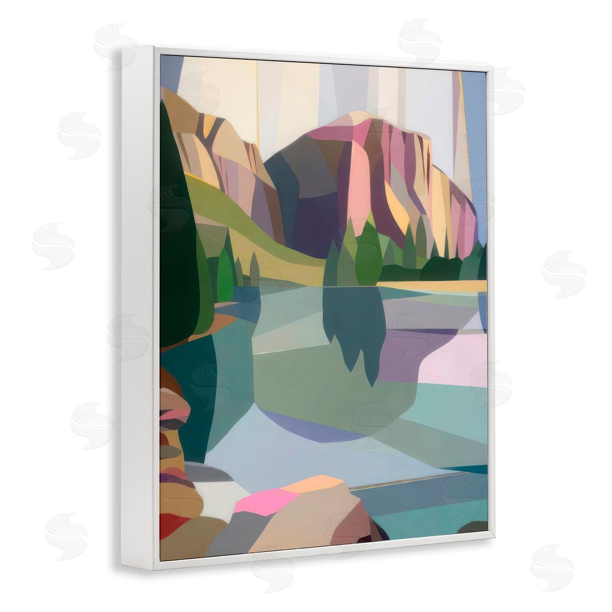 Melba Browne El Capitan & Merced River White Framed Giclee Wall Art Print