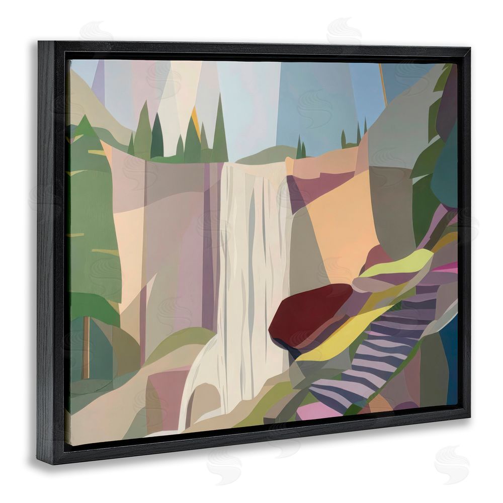 Melba Browne Yosemite & Mist Trail Black Floating Frame Canvas Wall Art Print