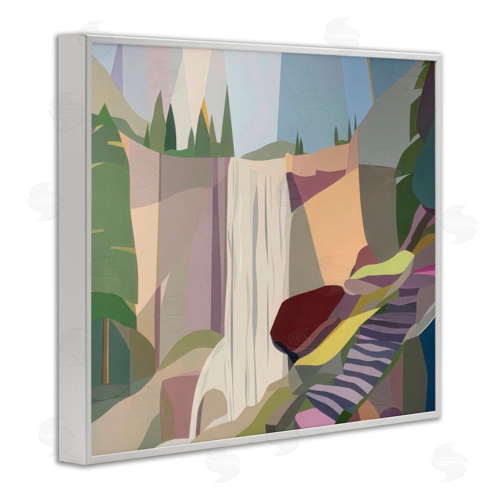 Melba Browne Yosemite & Mist Trail White Framed Giclee Wall Art Print