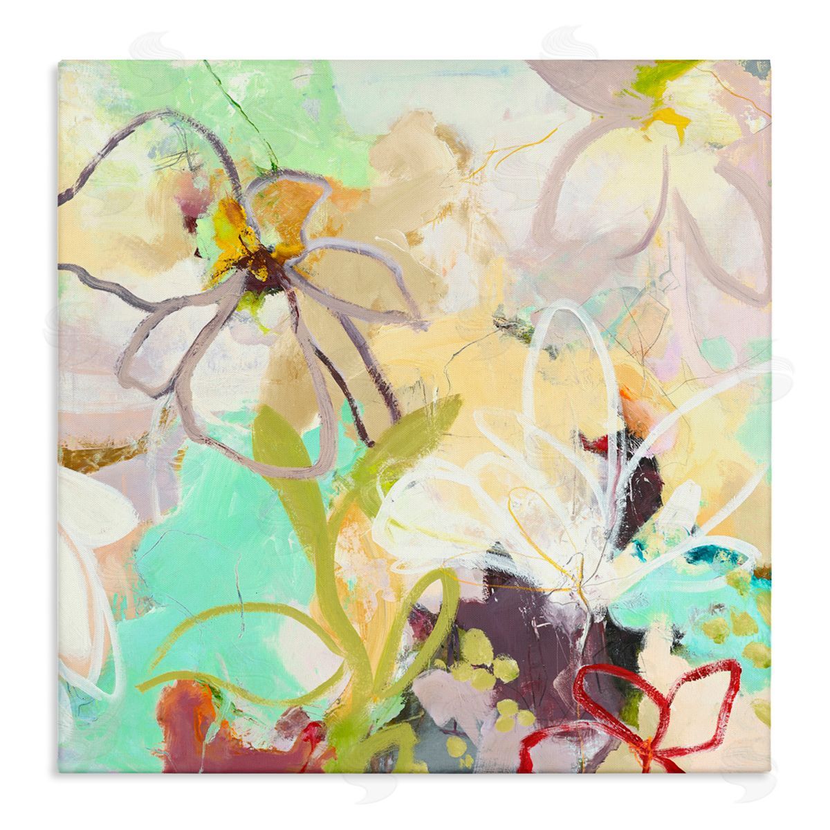 Design Fabrikken Last Days Of Spring Abstract Stretched Canvas Wall Art Print