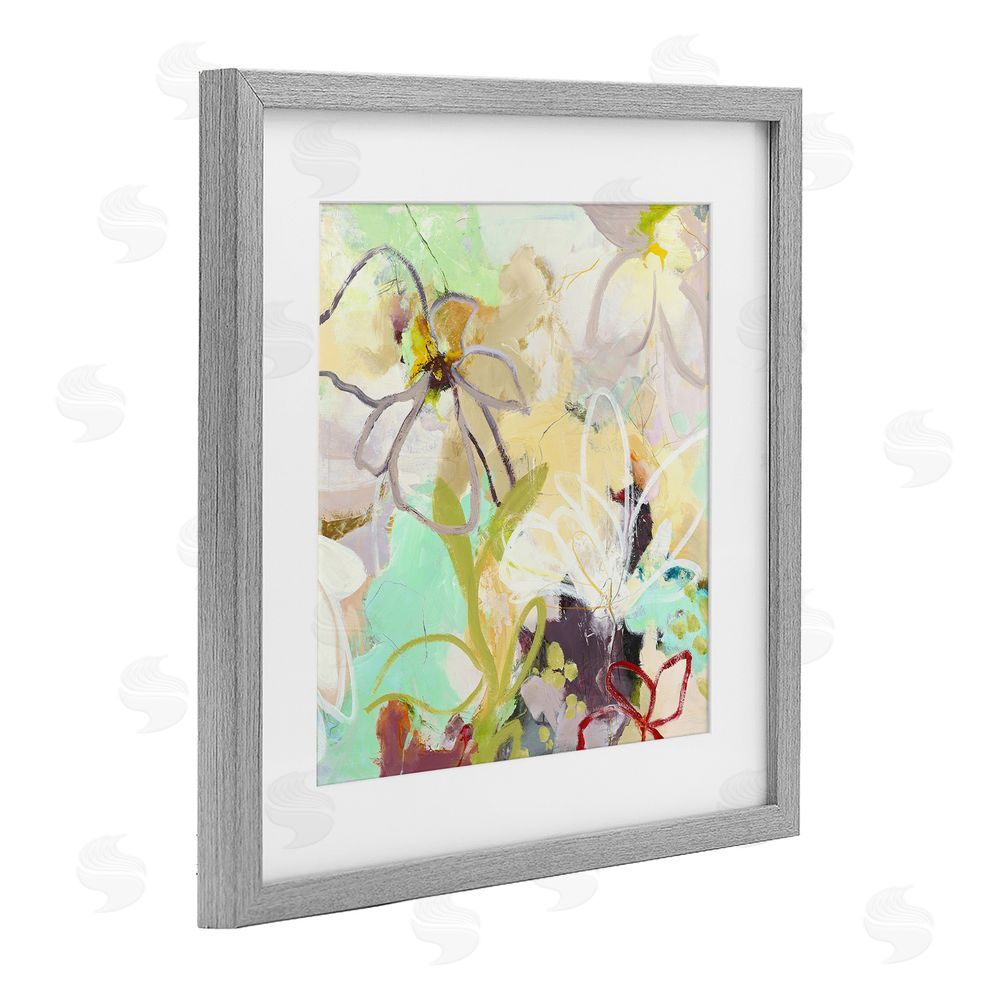 Design Fabrikken Last Days Of Spring Abstract Gray Framed Print Under Glass Wall Art