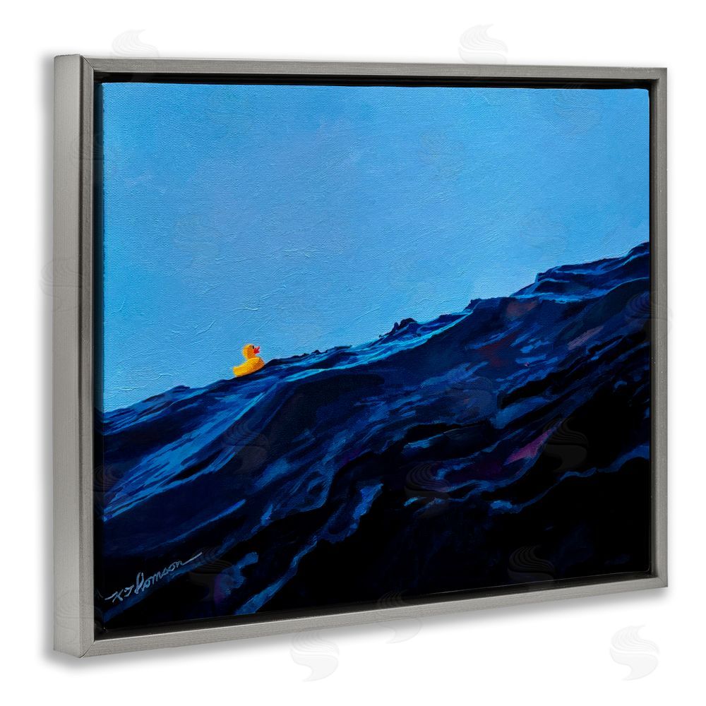 Keith Thomson You're The One Duck Gray Floating Frame Canvas Wall Art Print