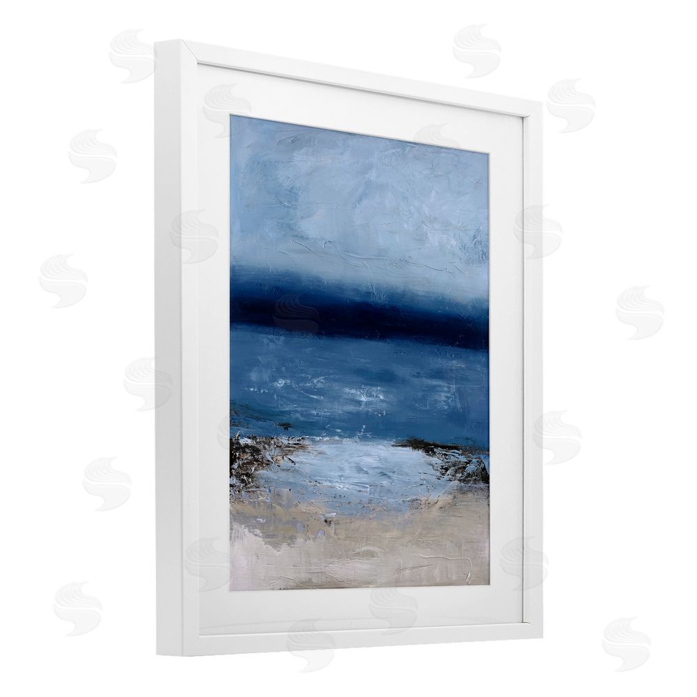 Design Fabrikken Endless Sea Moods White Framed Print Under Glass Wall Art