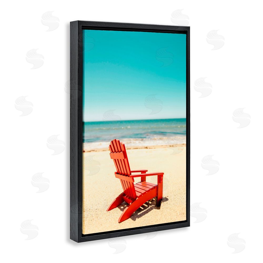 Elena Chukhlebova Place For Dreams Beach Black Floating Frame Canvas Wall Art Print