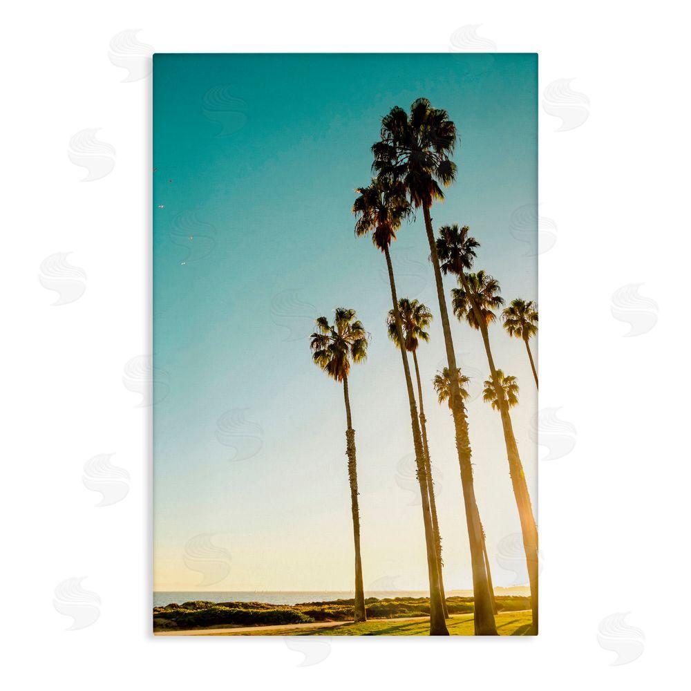 Elena Chukhlebova Inseparable Pair Palms & Ocean Canvas Wall Art Print