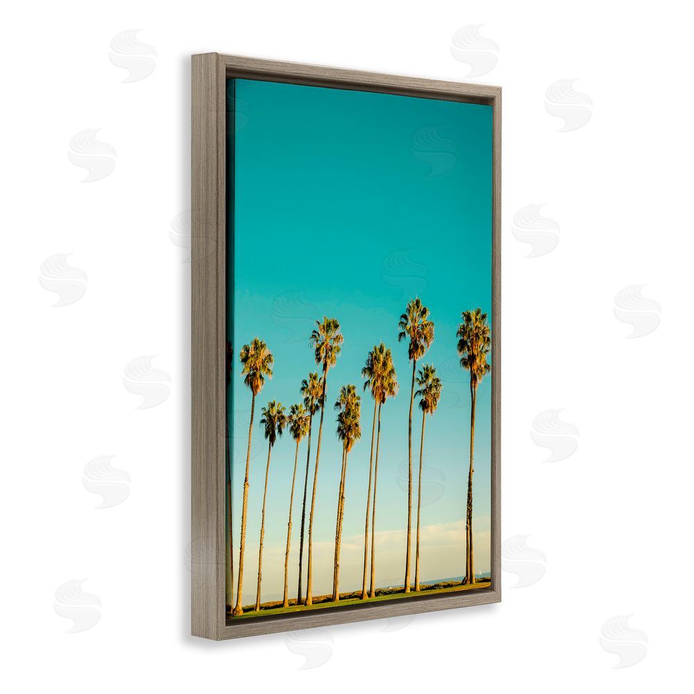 Elena Chukhlebova Giants By The Ocean Brown Floating Frame Canvas Wall Art Print