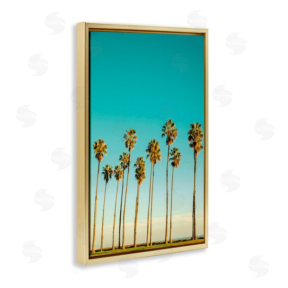 Elena Chukhlebova Giants By The Ocean Gold Floating Frame Canvas Wall Art Print