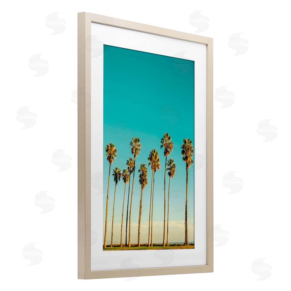 Elena Chukhlebova Giants By The Ocean Birch Framed Print Under Glass with White Mat Wall Art