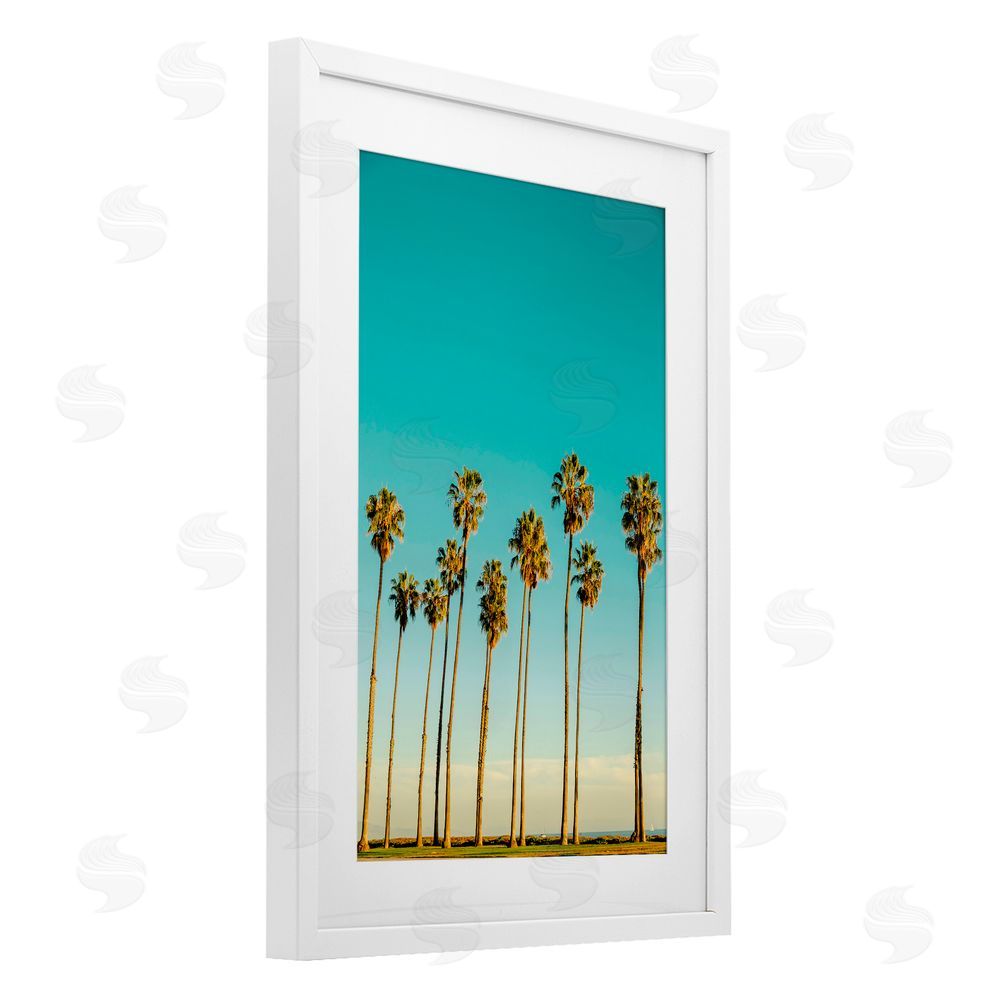 Elena Chukhlebova Giants By The Ocean White Framed Print Under Glass with Mat Wall Art