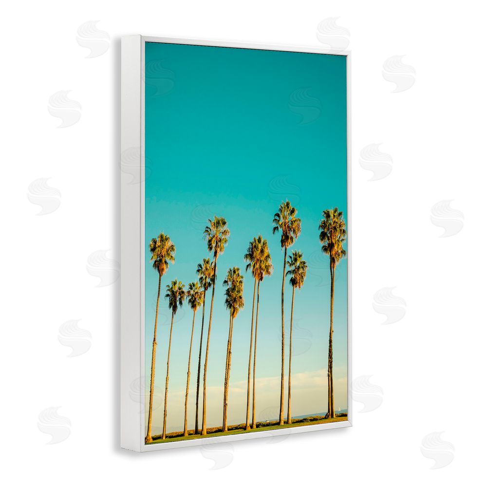 Elena Chukhlebova Giants By The Ocean White Framed Giclee Wall Art Print