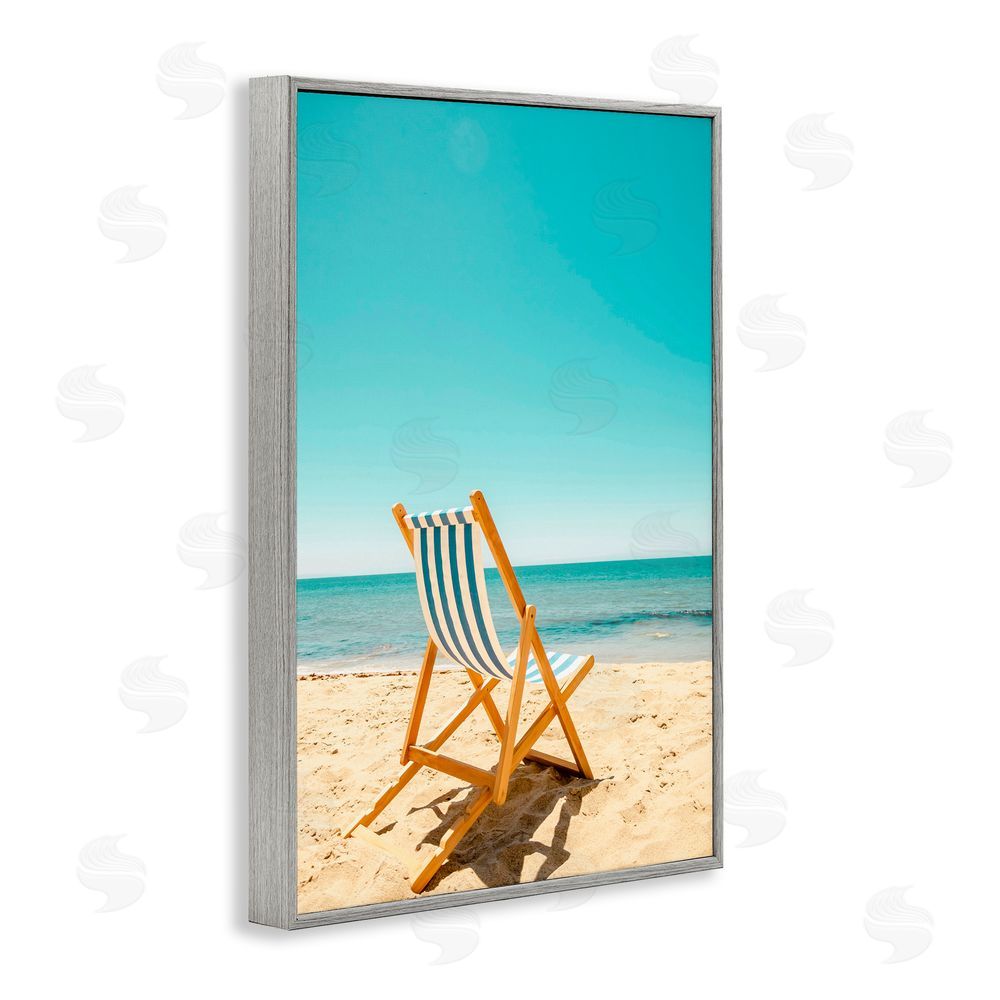 Elena Chukhlebova Seclusion By The Ocean Gray Framed Giclee Wall Art Print