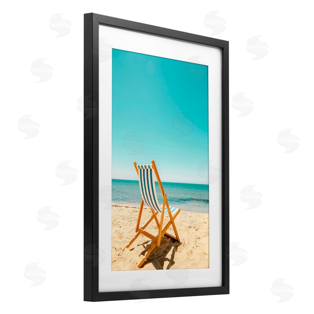 Elena Chukhlebova Seclusion By The Ocean Black Framed Print Under Glass with White Mat Wall Art
