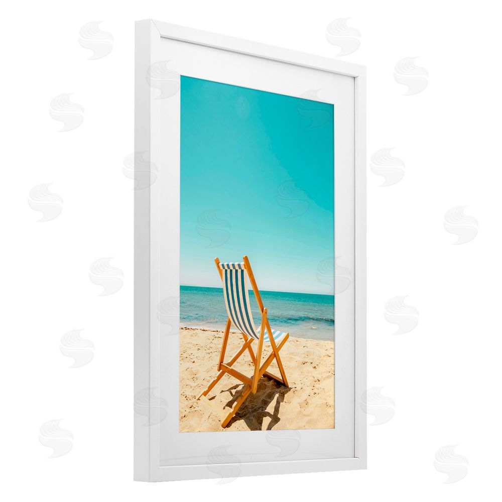 Elena Chukhlebova Seclusion By The Ocean White Framed Print Under Glass with Mat Wall Art