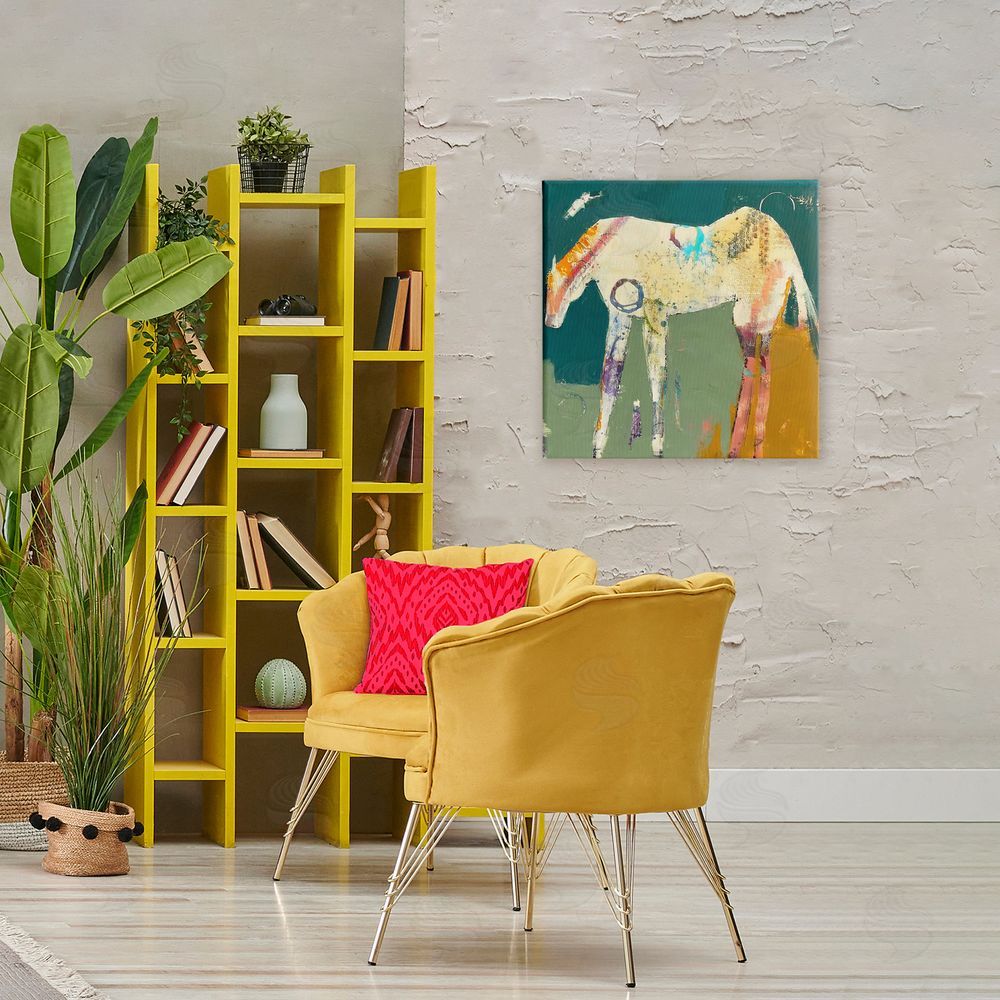 Dianna Fritzler Into The Mystic Horse Stretched Canvas Wall Art Print in Room