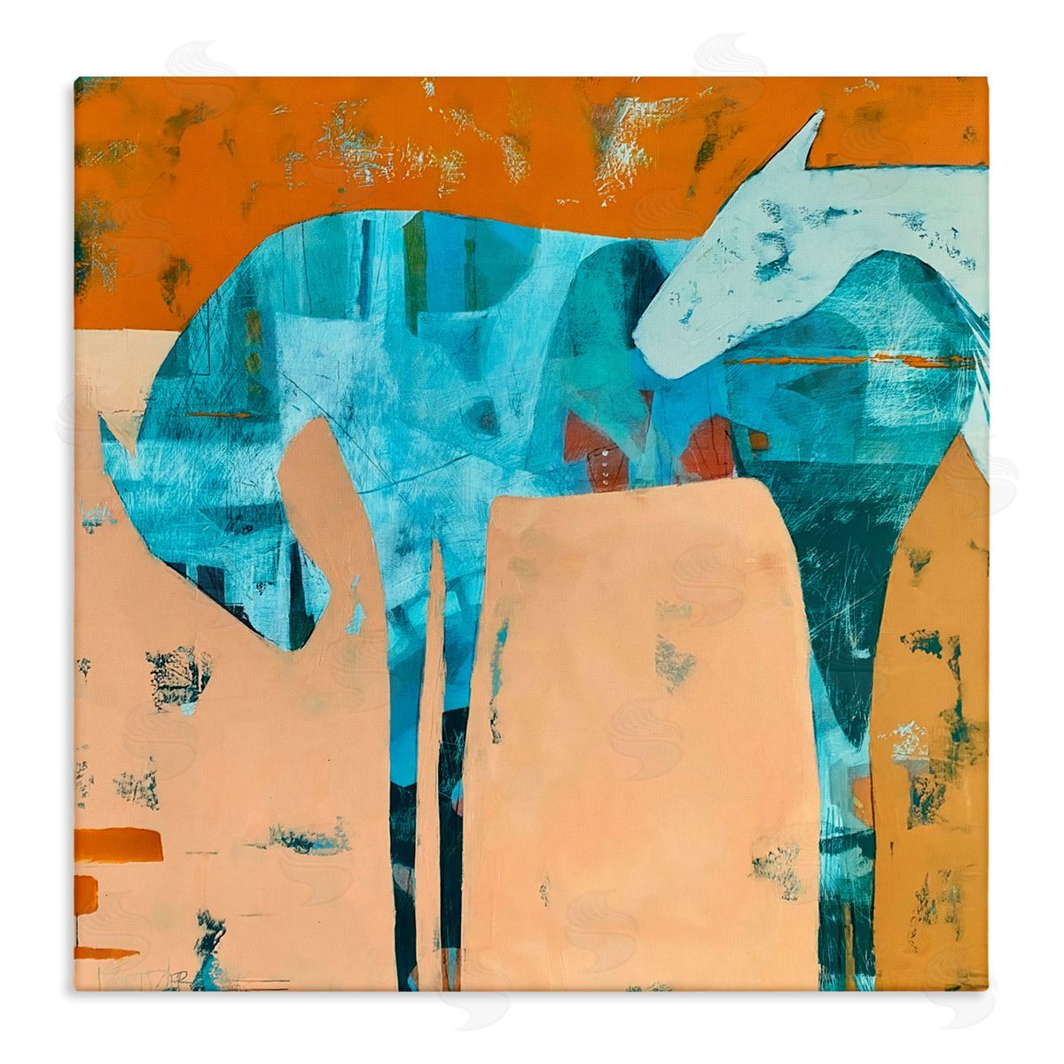 Dianna Fritzler Kindred Crush Horses Stretched Canvas Wall Art Print