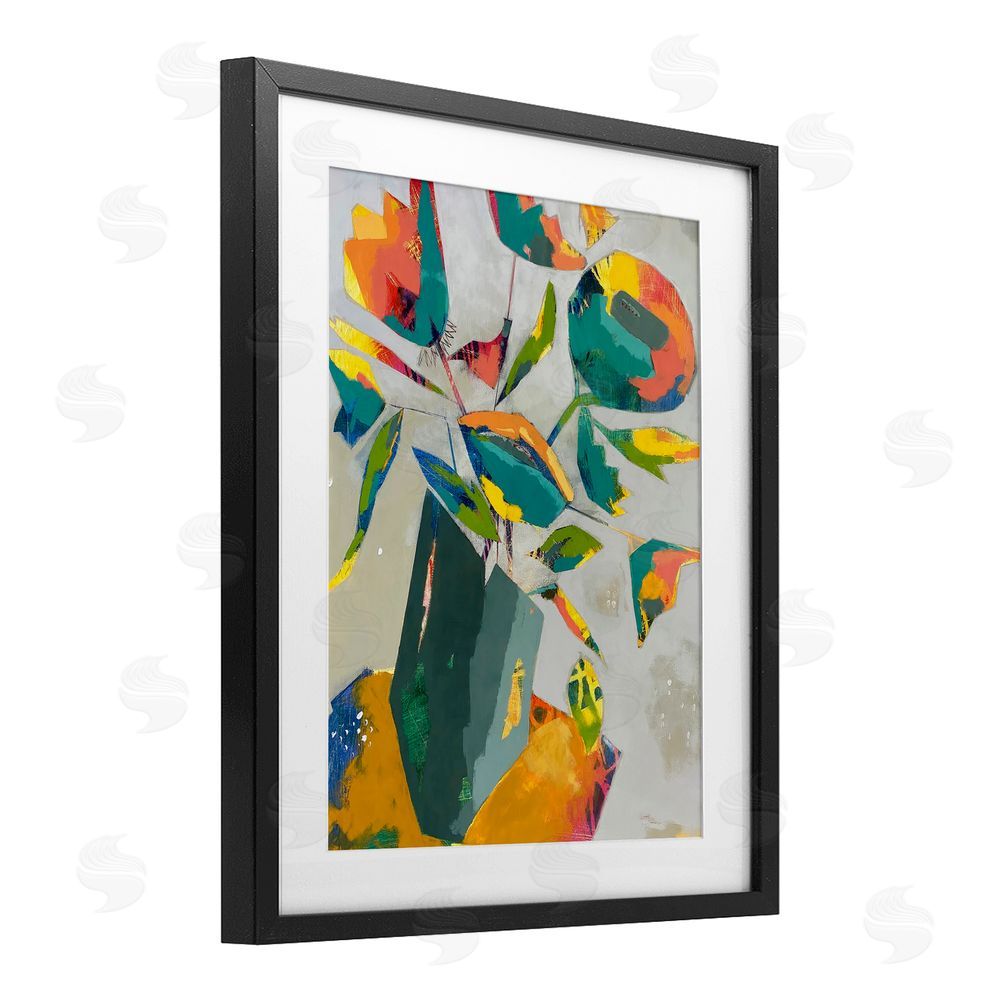 Dianna Fritzler Mischief & Merrymaking Abstraction Black Framed Print Under Glass Wall Art