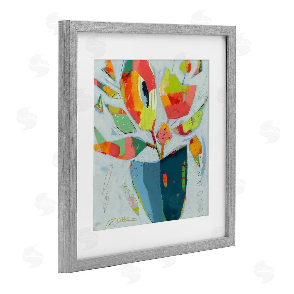 Dianna Fritzler Getting My Groove On Gray Framed Print Under Glass Wall Art