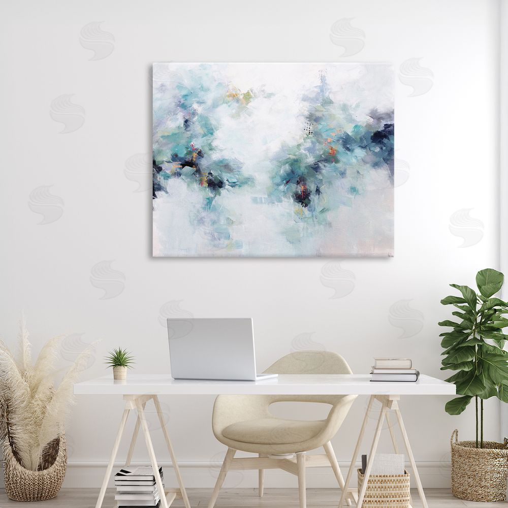 Karen Hale Reaching Out Abstraction Stretched Canvas Wall Art Print in Room
