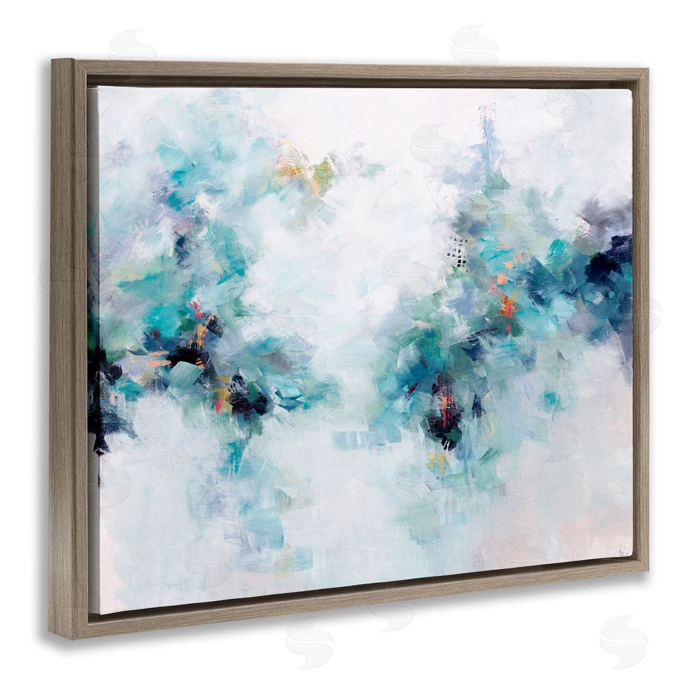Karen Hale Reaching Out Abstraction Brown Floating Frame Canvas Wall Art Print
