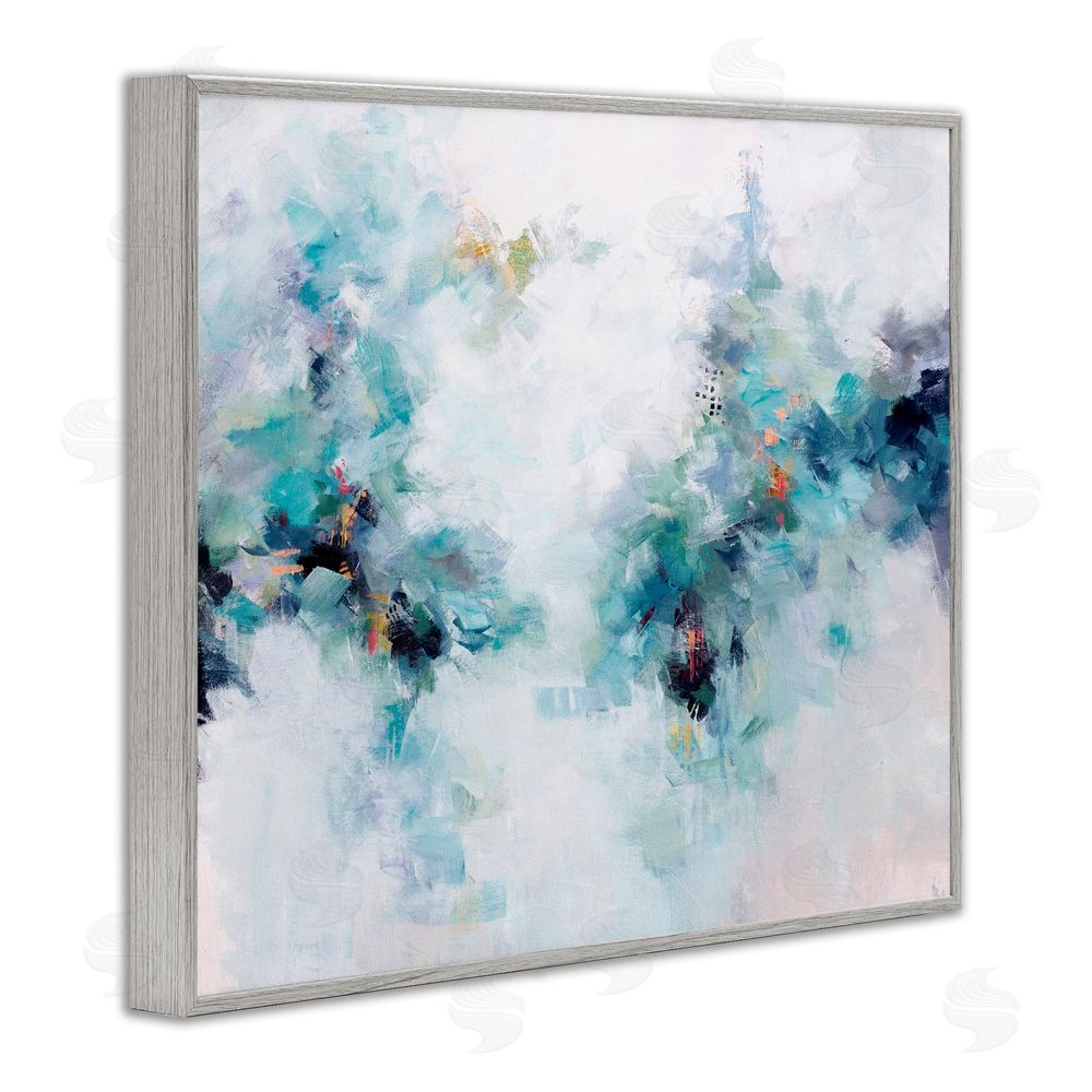 Karen Hale Reaching Out Abstraction Gray Framed Giclee Print Wall Art