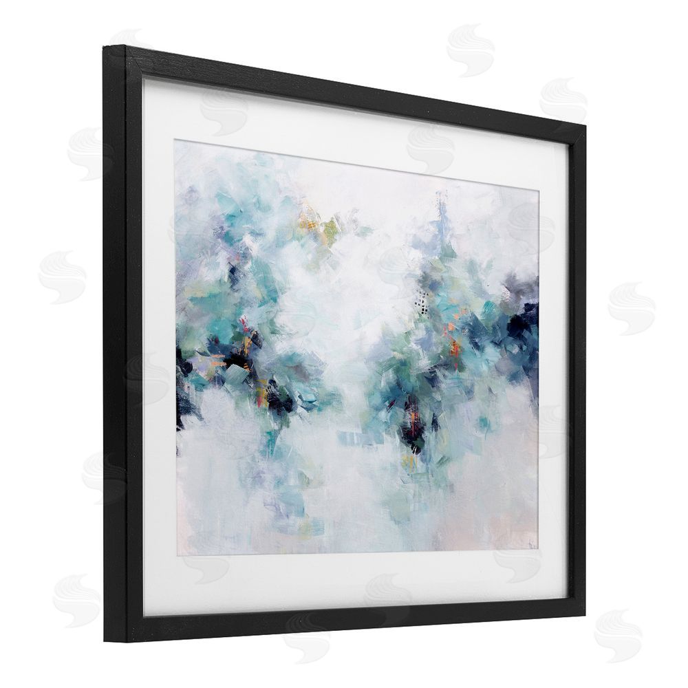 Karen Hale Reaching Out Abstraction Black Framed Print Under Glass Wall Art