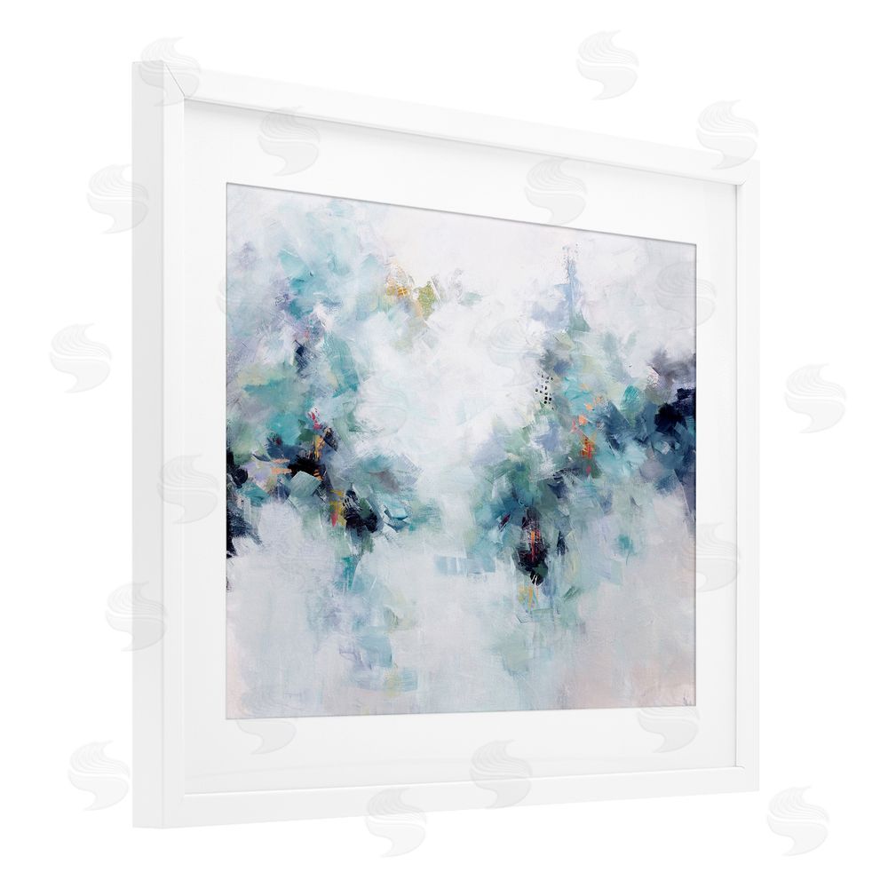 Karen Hale Reaching Out Abstraction White Framed Print Under Glass Wall Art