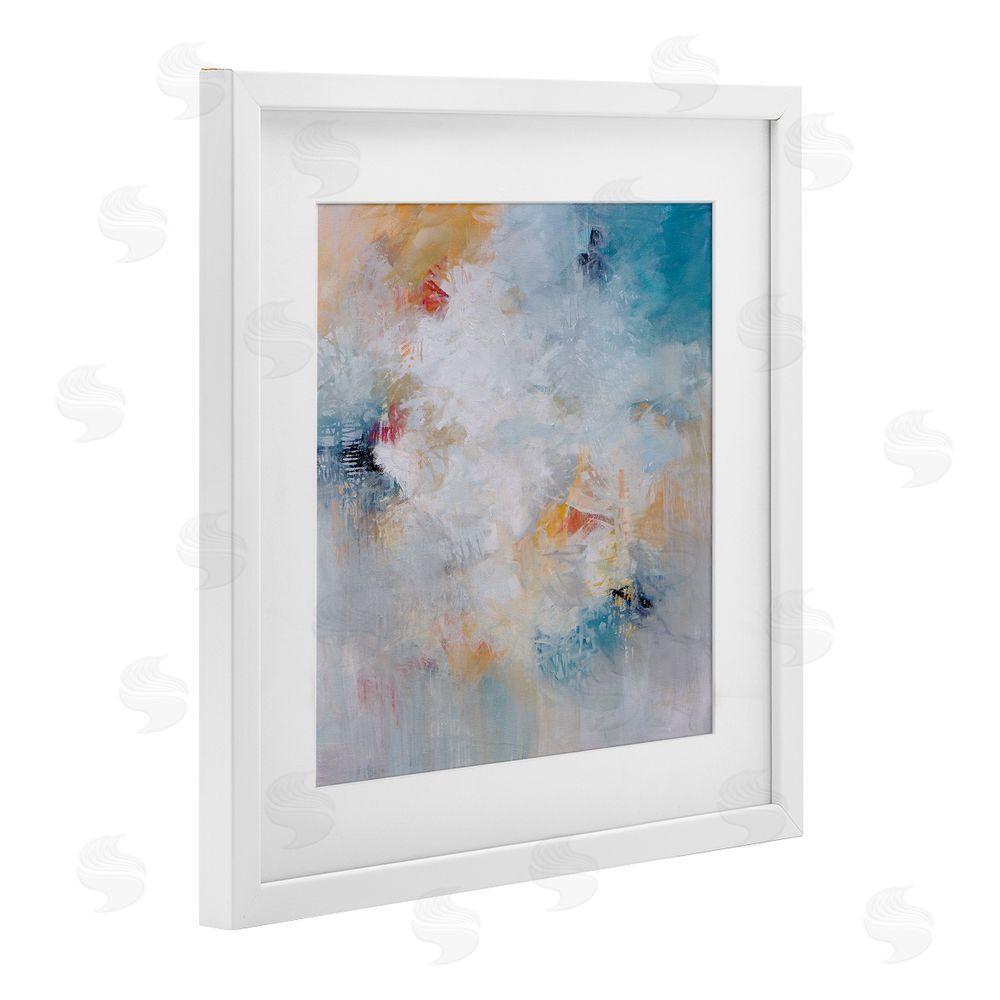 Karen Hale Veiled Dance Abstraction White Framed Print Under Glass Wall Art