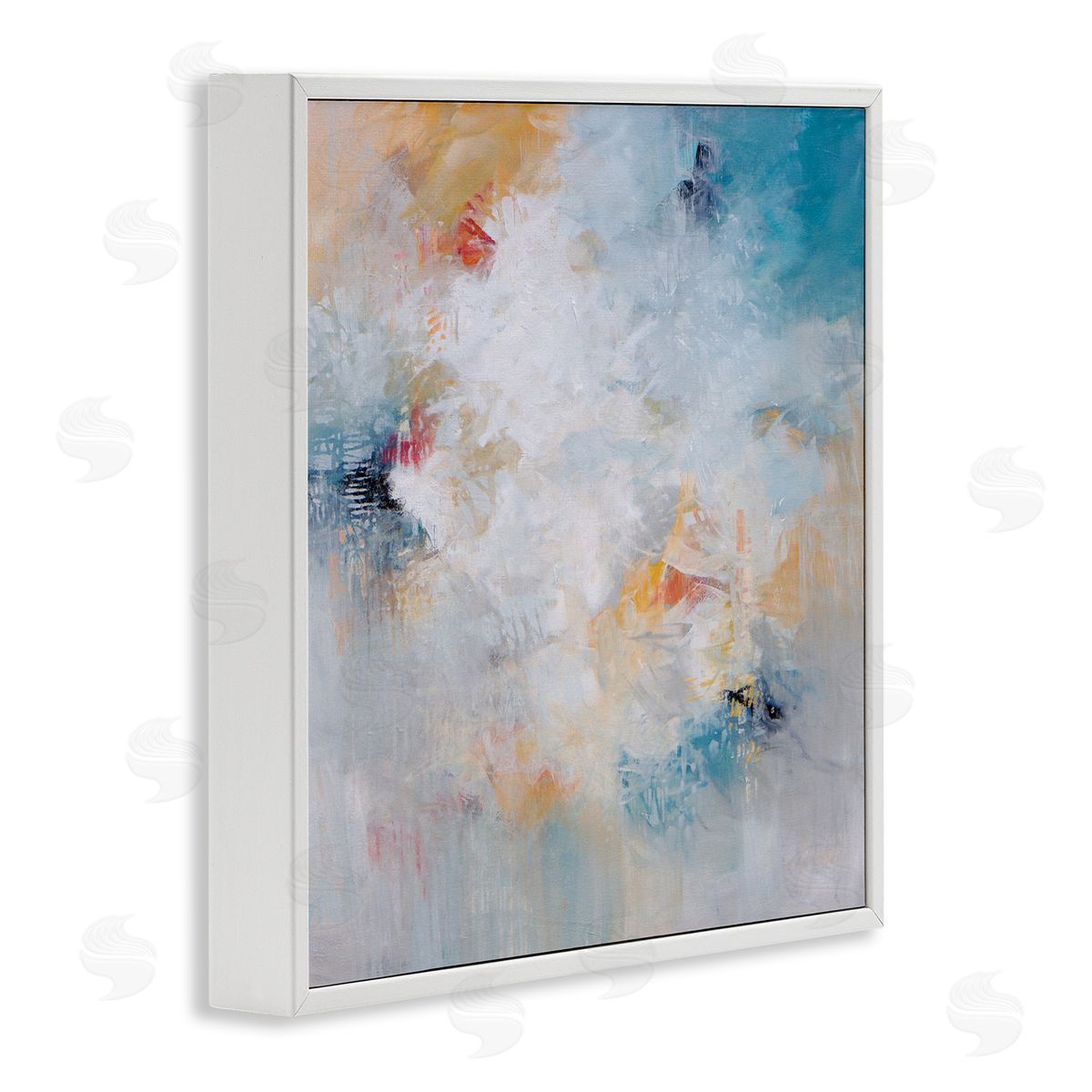 Karen Hale Veiled Dance Abstraction White Framed Giclee Print Wall Art