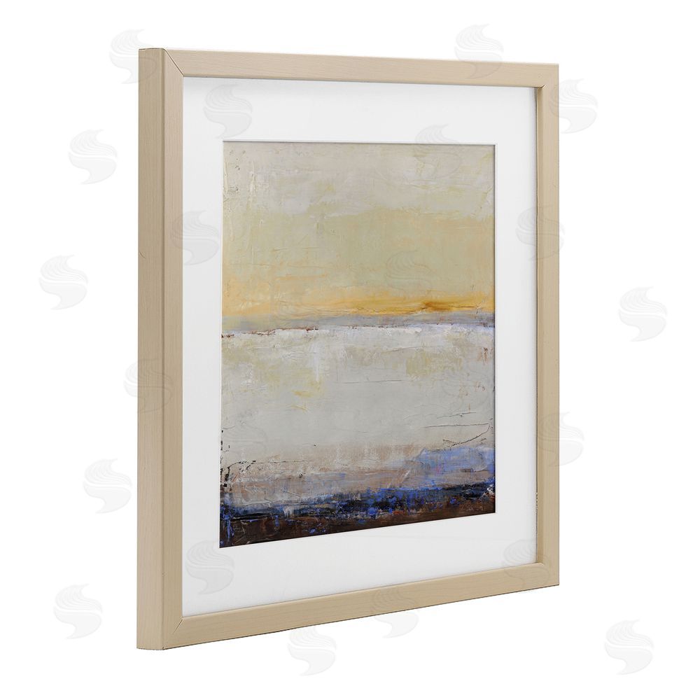 Design Fabrikken Sweeping Subtle Horizon Brown Framed Print Under Glass Wall Art