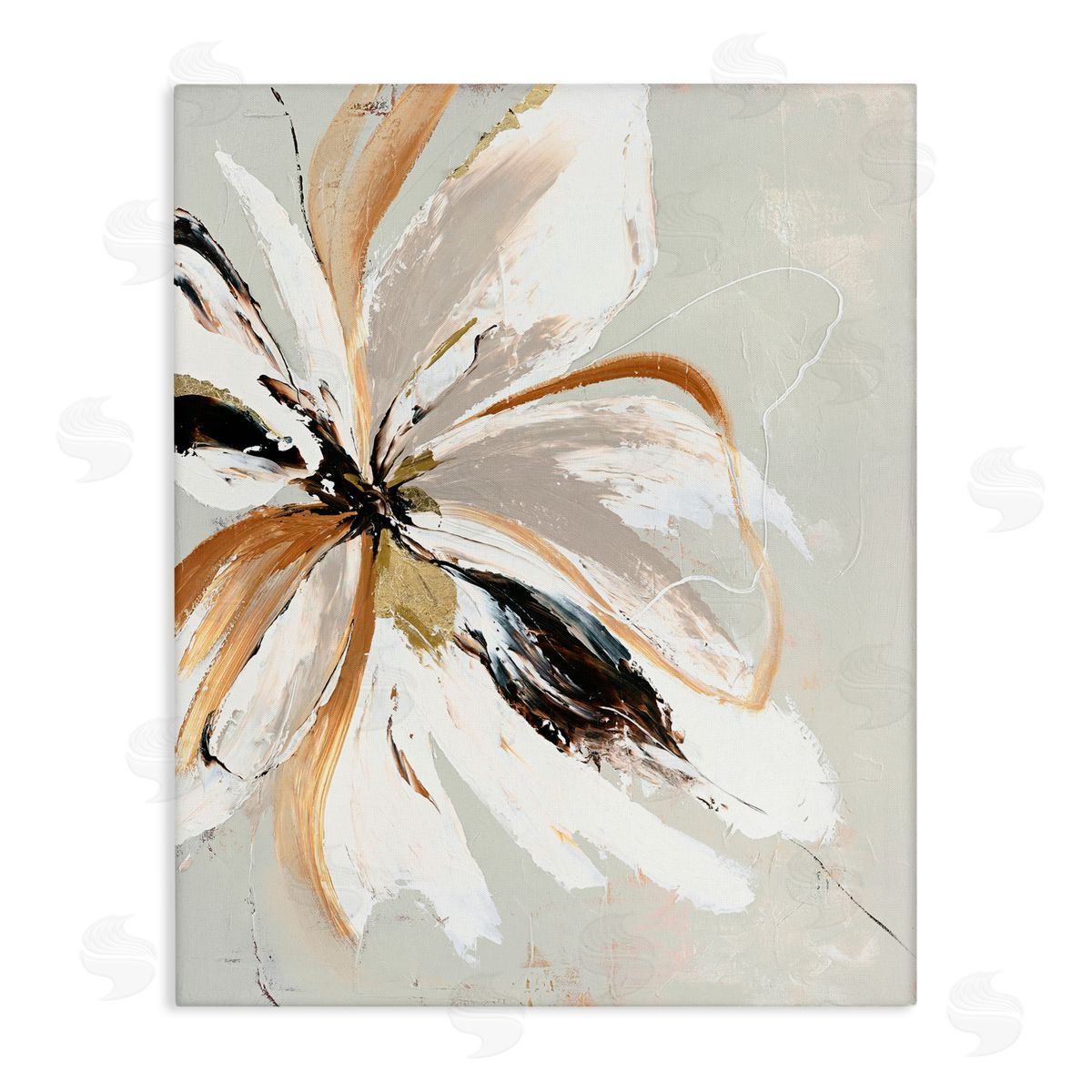 Design Fabrikken Expressive Cornelia Flower Stretched Canvas Wall Art Print