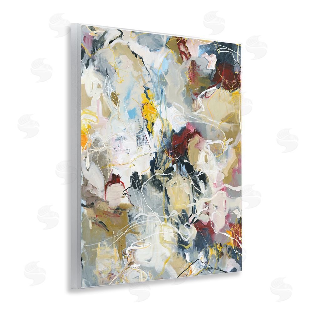 Design Fabrikken Energetic Frequency Abstract Wooden Wall Plaque Art Print