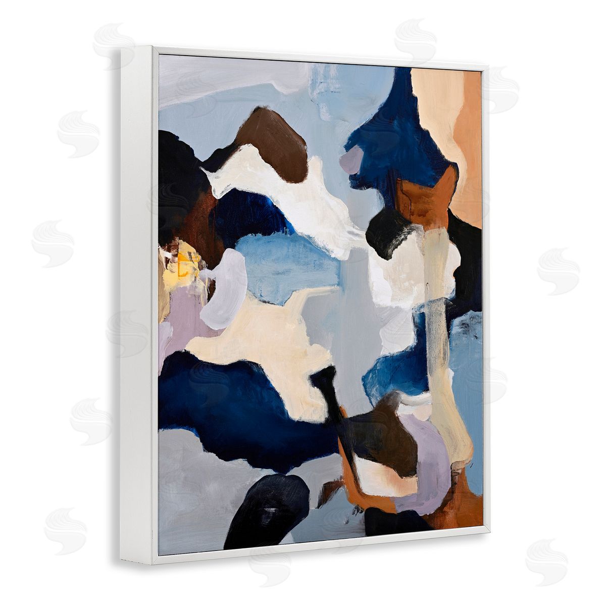 Design Fabrikken Cool Tones Composition White Framed Giclee Print Wall Art
