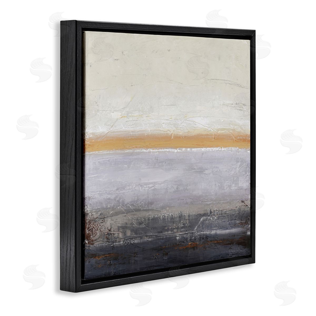 Design Fabrikken Warm Peachy Horizon Black Floating Frame Canvas Wall Art Print