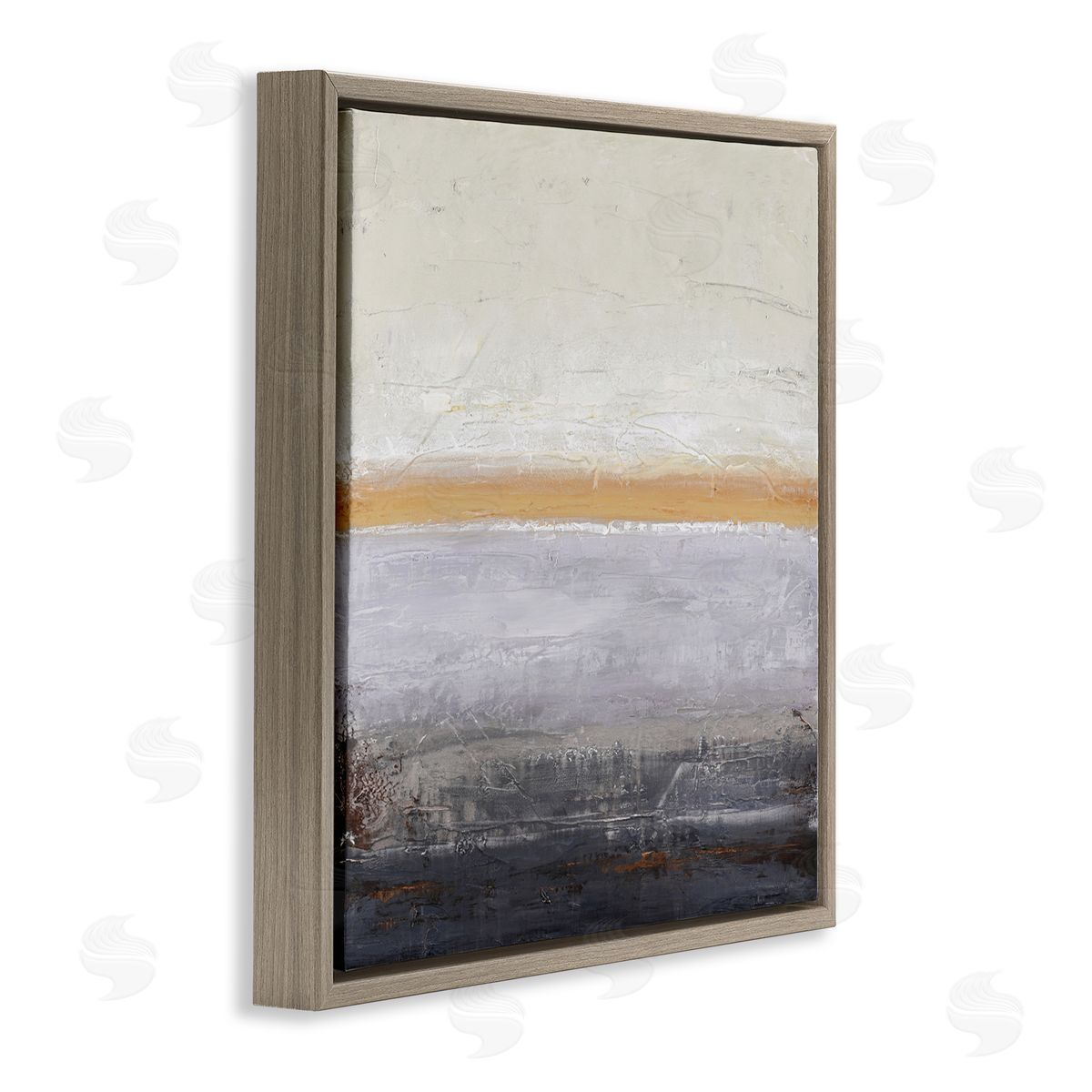 Design Fabrikken Warm Peachy Horizon Brown Floating Frame Canvas Wall Art Print