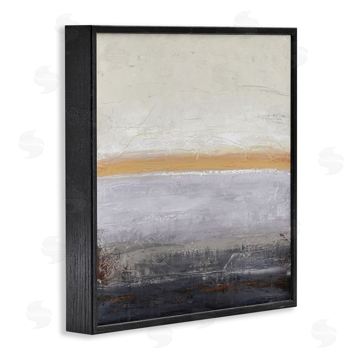 Design Fabrikken Warm Peachy Horizon Black Framed Giclee Print Wall Art
