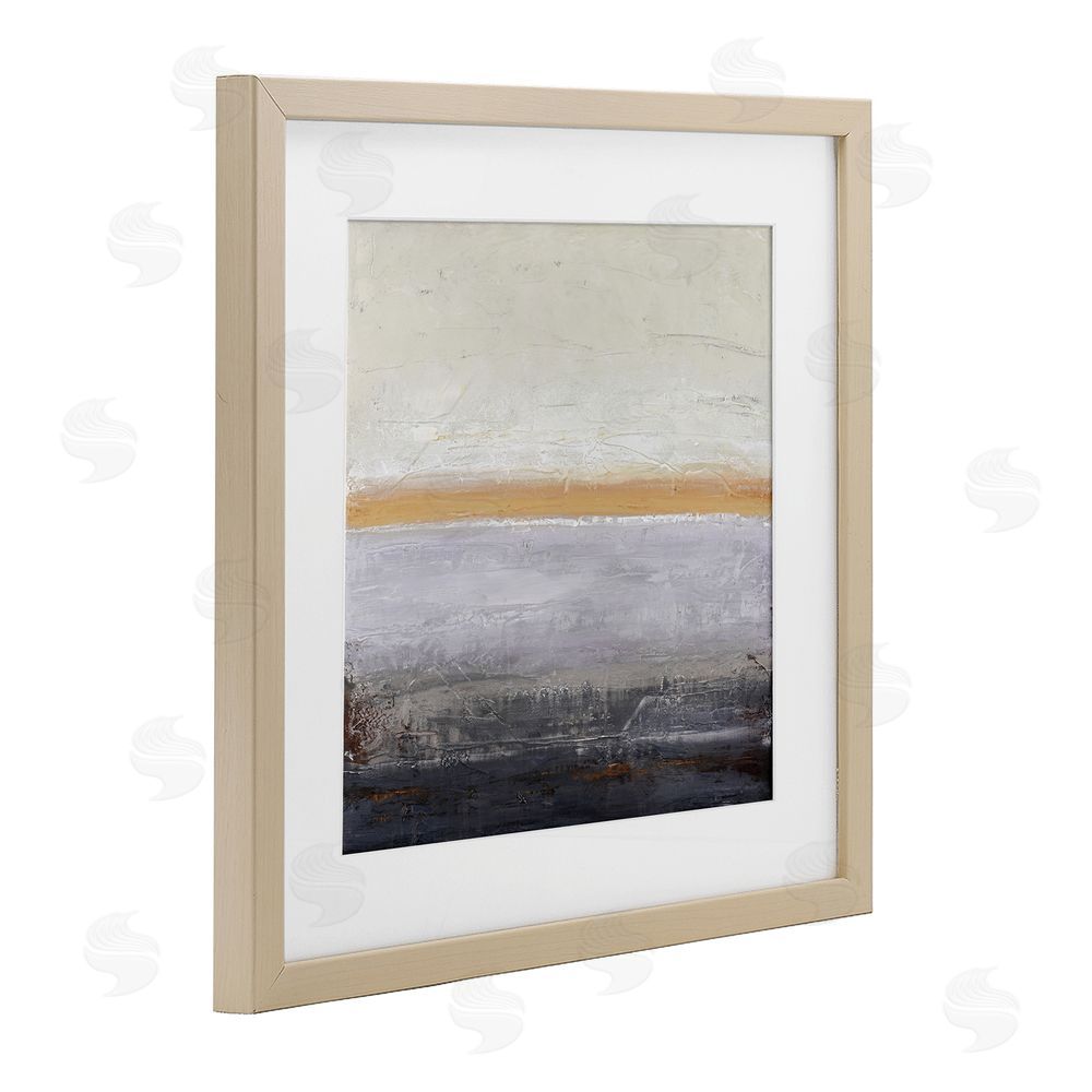Design Fabrikken Warm Peachy Horizon Brown Framed Print Under Glass Wall Art