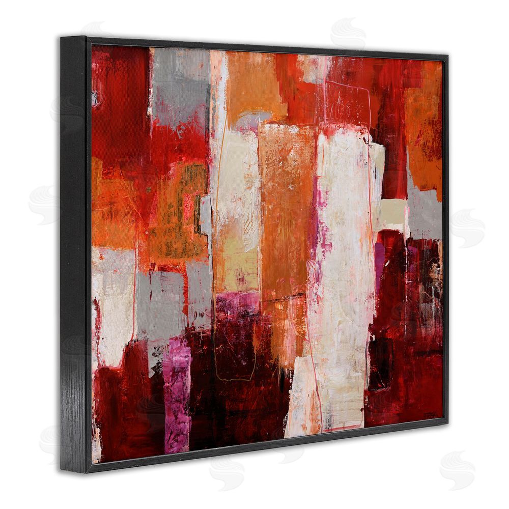 Design Fabrikken Deconstructed City Abstract Black Framed Giclee Print Wall Art