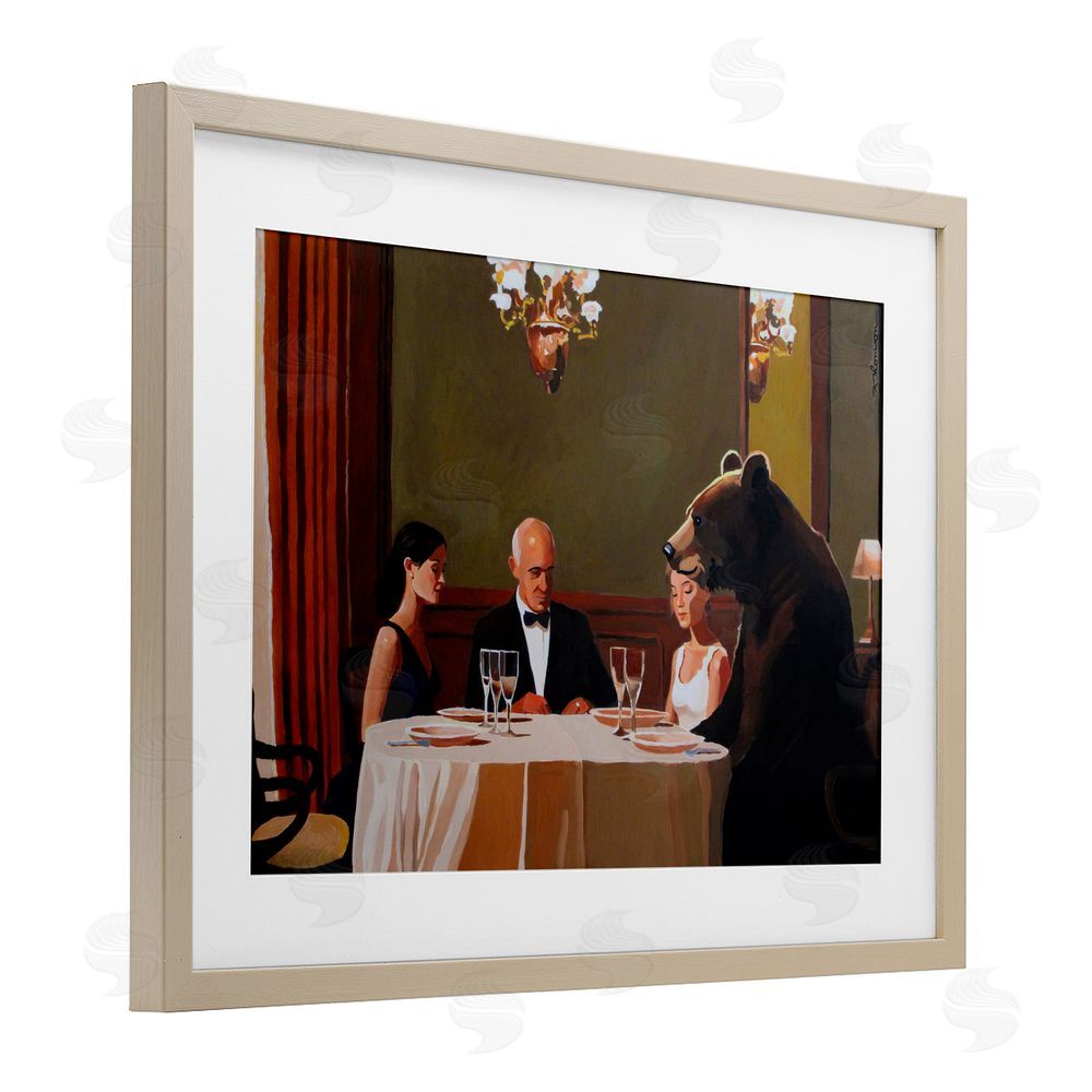 Keith Thomson Dinner Guests & Steve Brown Framed Print Under Glass Wall Art