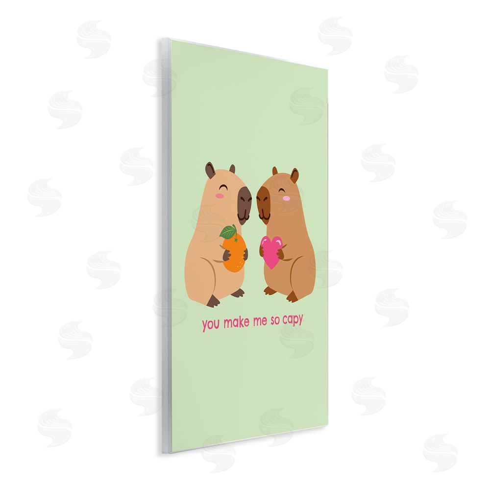 Emily Dumas You Make Me So Capy Wooden Wall Plaque Art Print