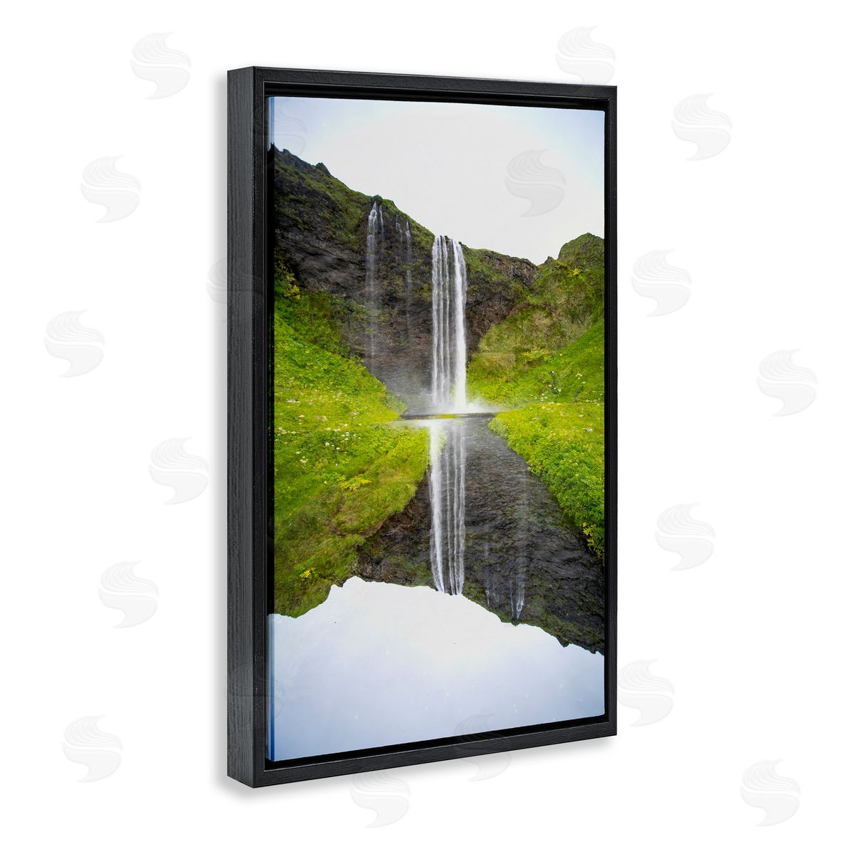 Robin Vandenabeele Lush Waterfall Reflection Canvas Wall Art Print