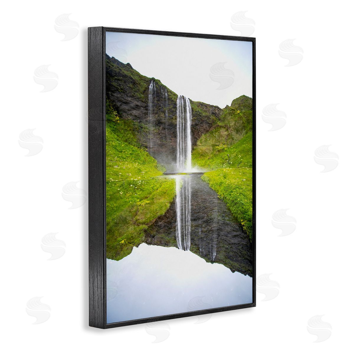Robin Vandenabeele Lush Waterfall Reflection Canvas Wall Art Print