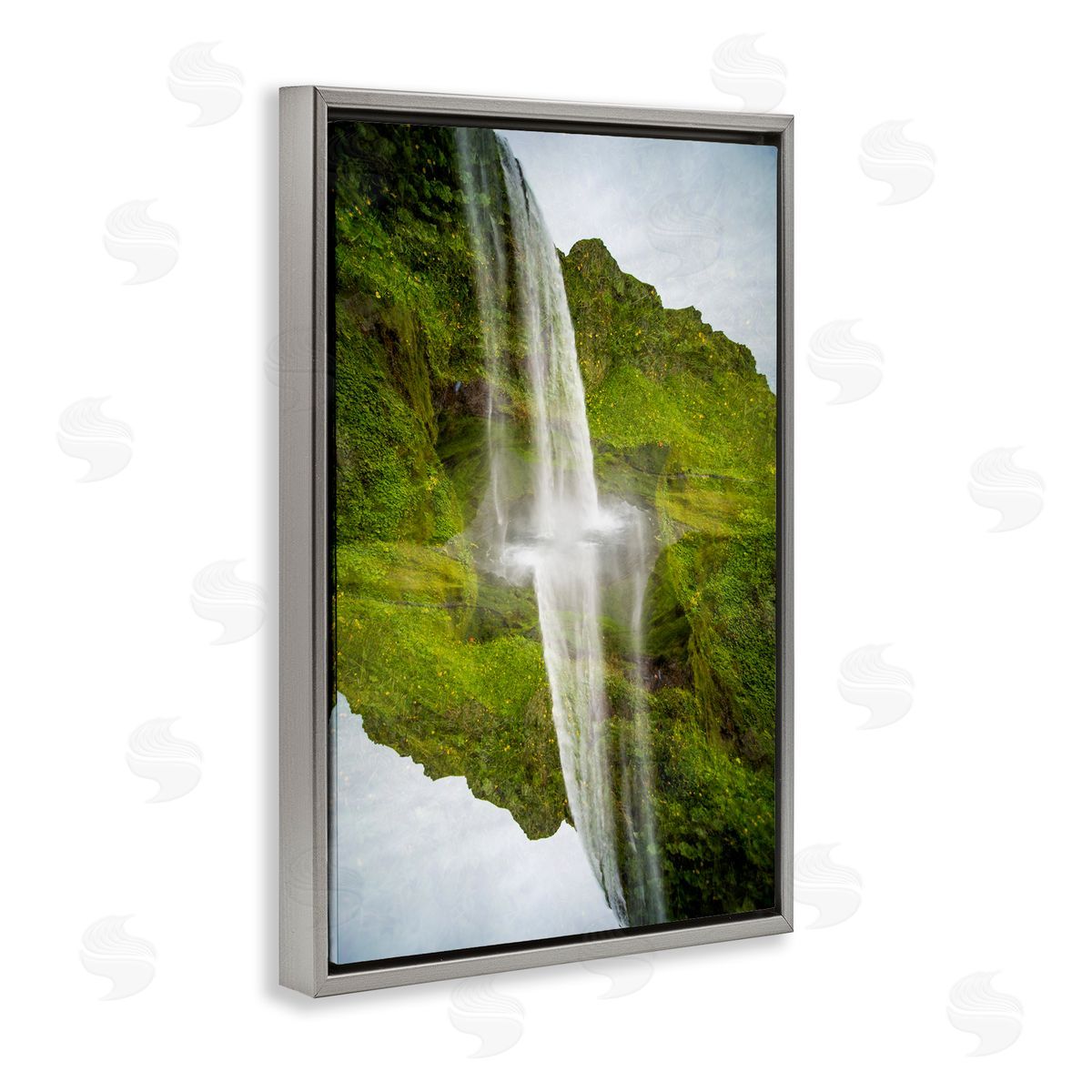 Robin Vandenabeele Surreal Waterfall Reflection Canvas Wall Art Print