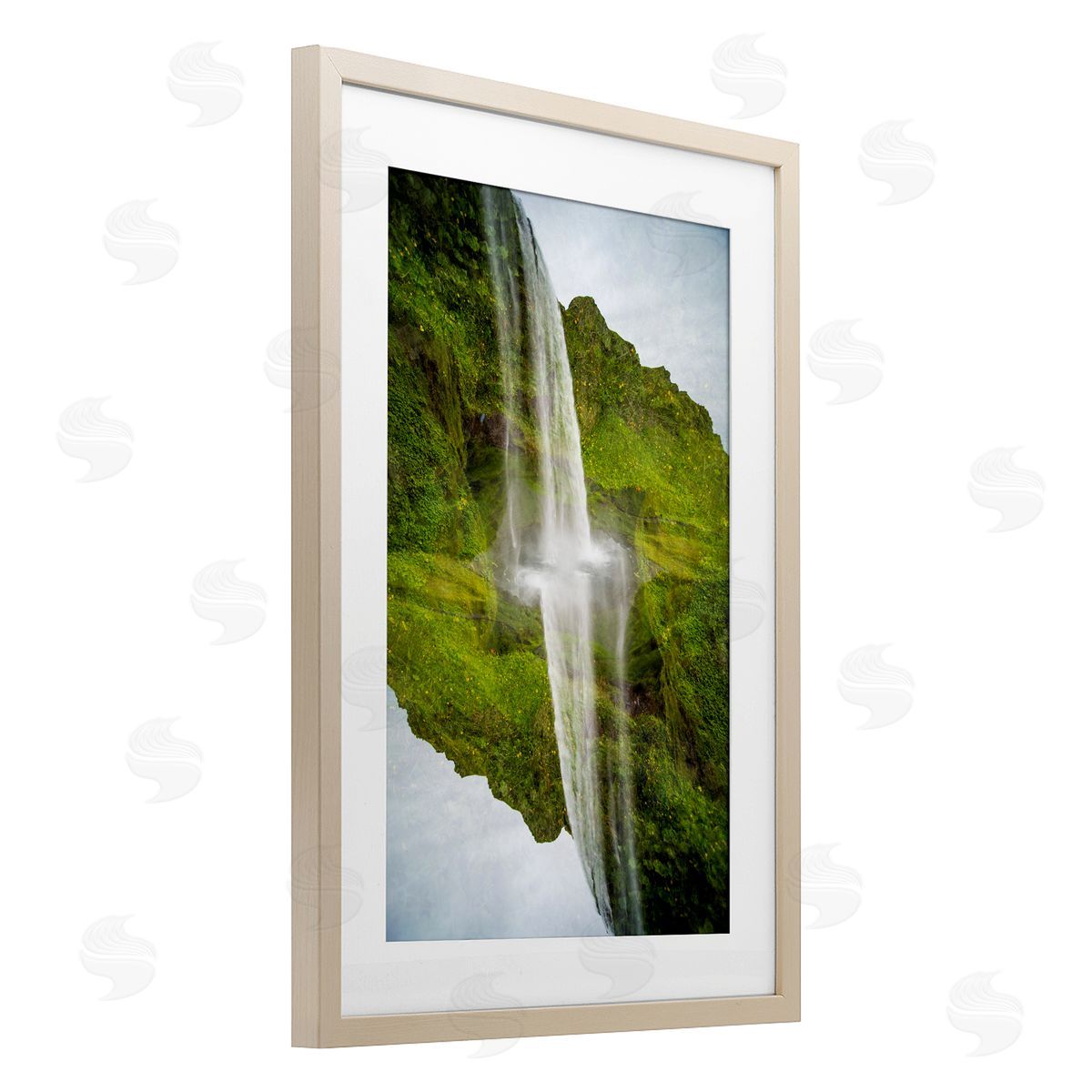 Robin Vandenabeele Surreal Waterfall Reflection Canvas Wall Art Print